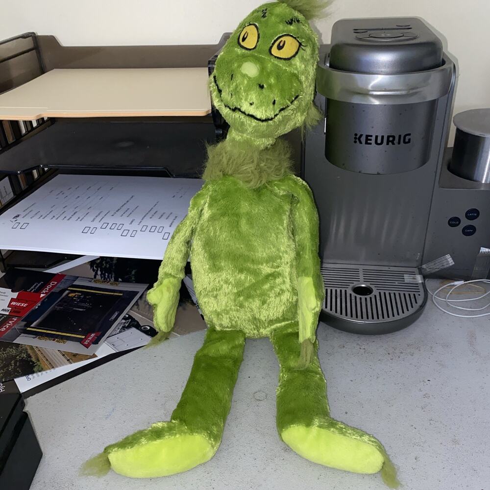 Dr. Seuss THE GRINCH Plush Toy Stuffed Animal Kohl’s Vintage 19" Christmas